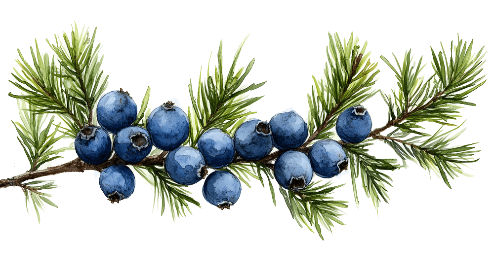 Botanical illustration for alpha pinene reference